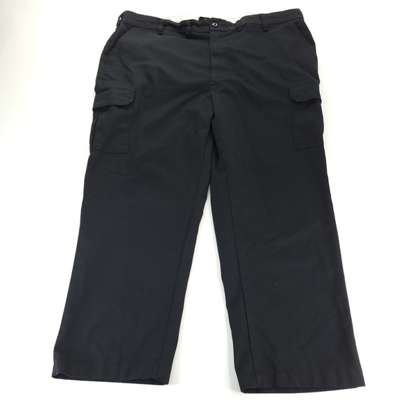 Red Kap Cargo Pants Mens 46x29 Meas 44x29 Black Utility Work Polyester Cotton - Picture 2 of 8
